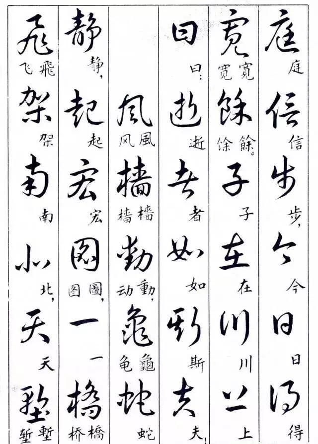 毛主席草書楷字對照表(圖6)
