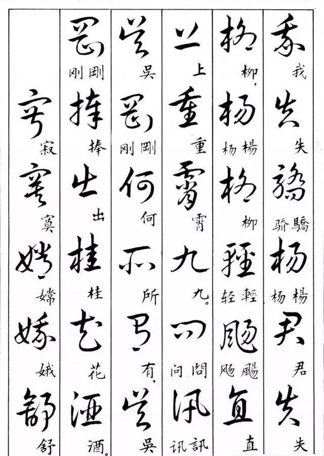 毛主席草書楷字對照表(圖8)