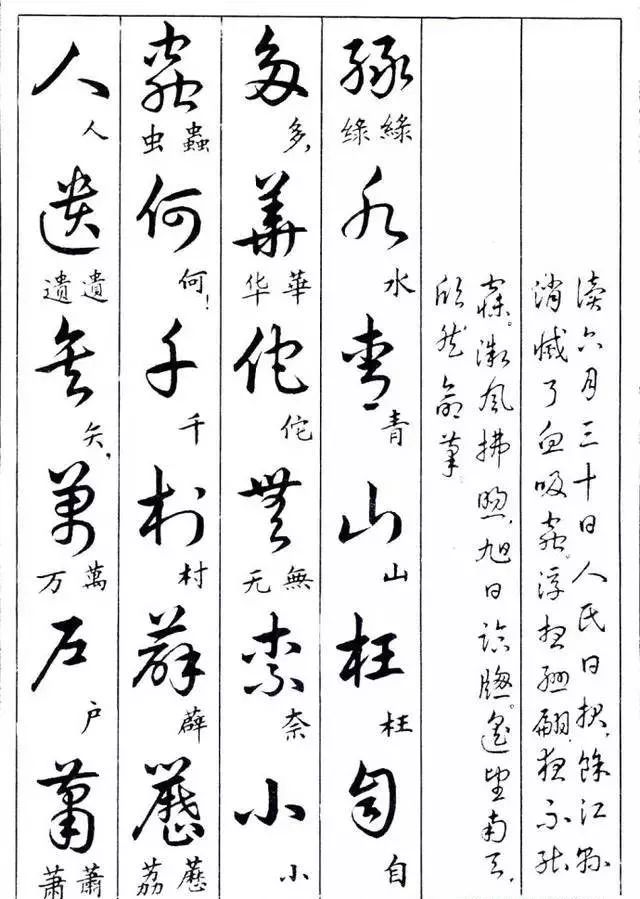 毛主席草書楷字對照表(圖10)
