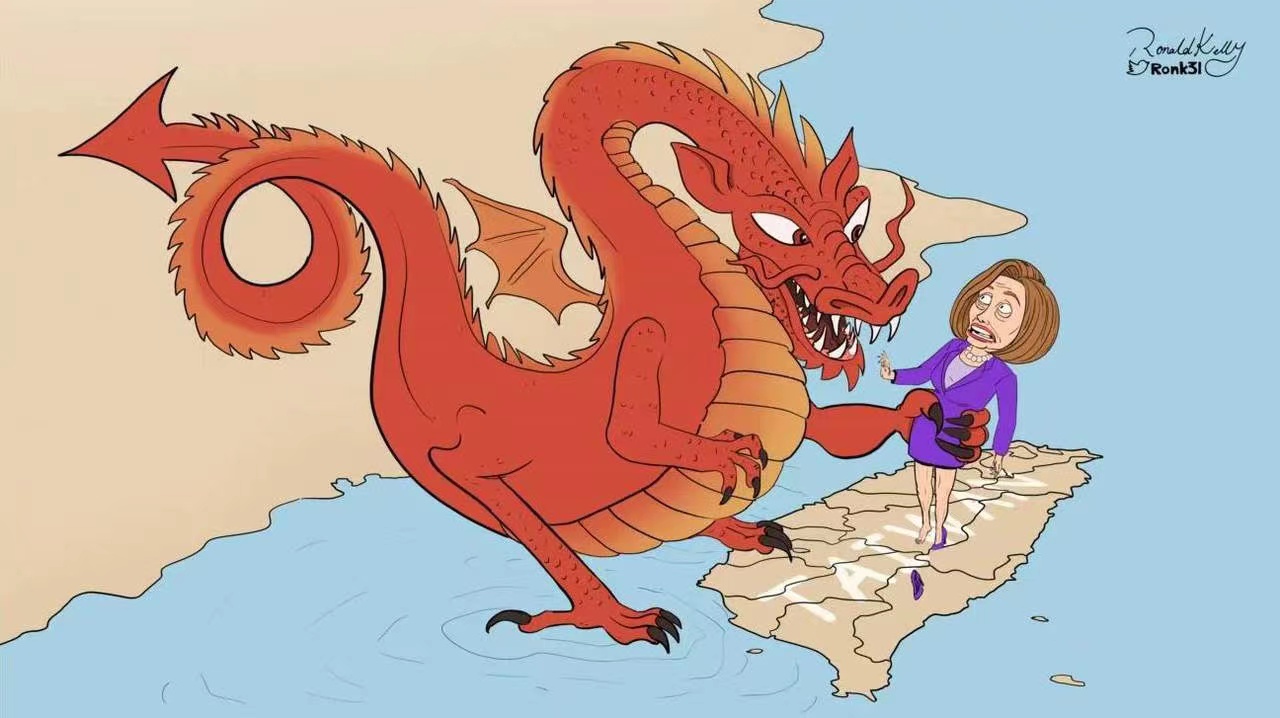 臺媒直播畫面:佩洛西與蔡英文見面(圖3) 臺媒直播畫面:佩洛西與蔡英文見面(圖3)