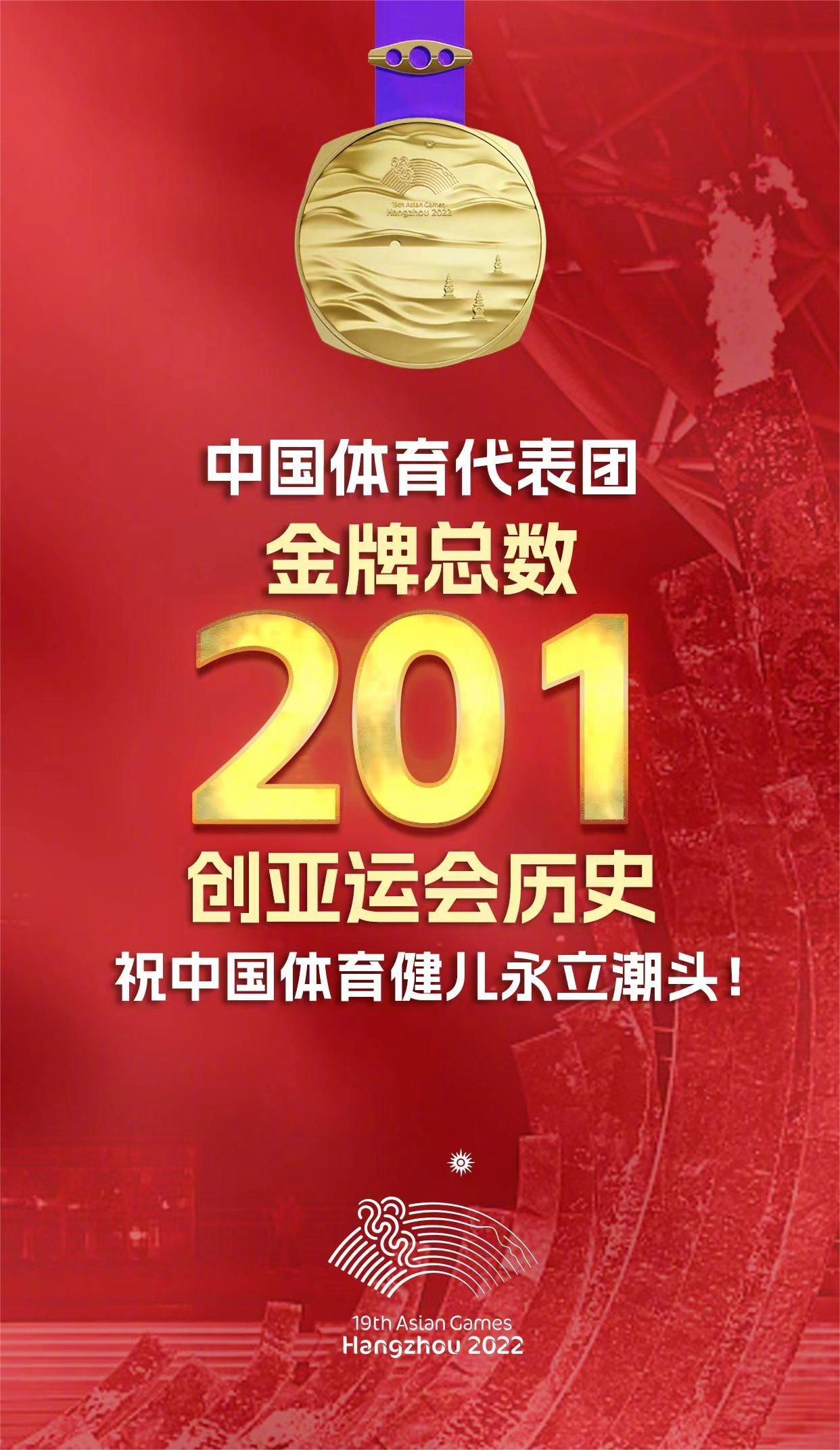 亞運會閉幕式揭秘：中國體育代表團共獲得201塊金牌，創(chuàng)亞運會歷史，祝中國體育健兒勇立潮頭！(圖1)