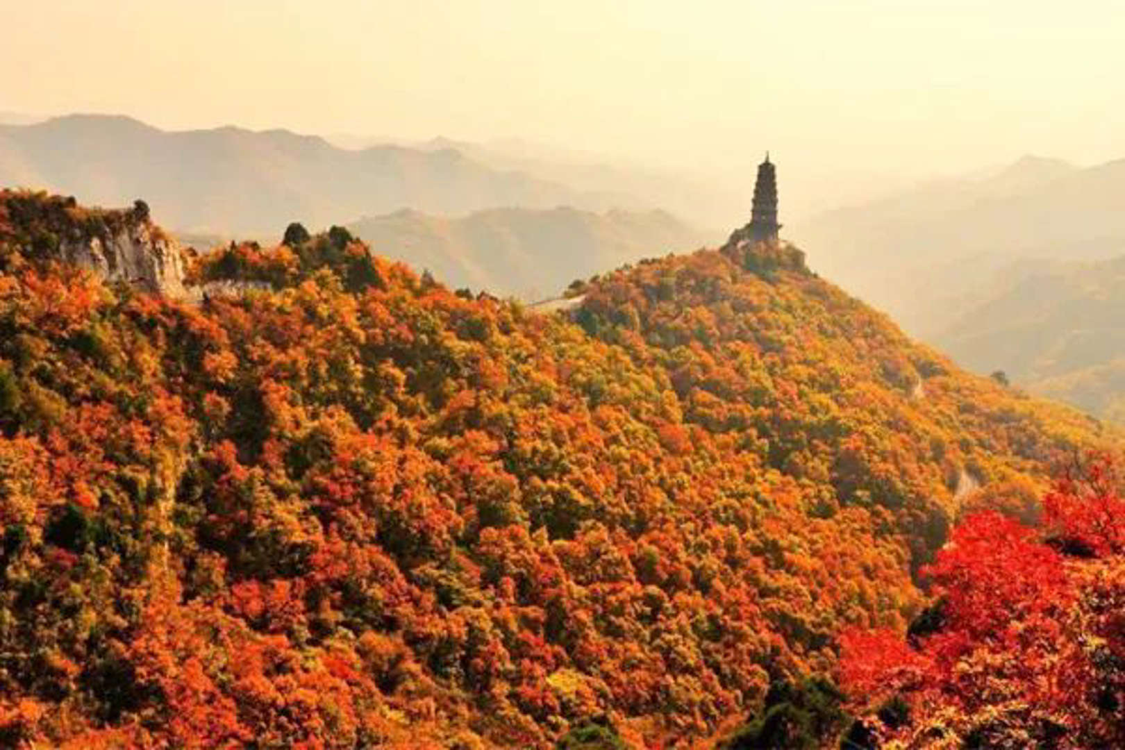 好美！襄垣仙堂山：紅葉滿山惹人“醉”(圖1)