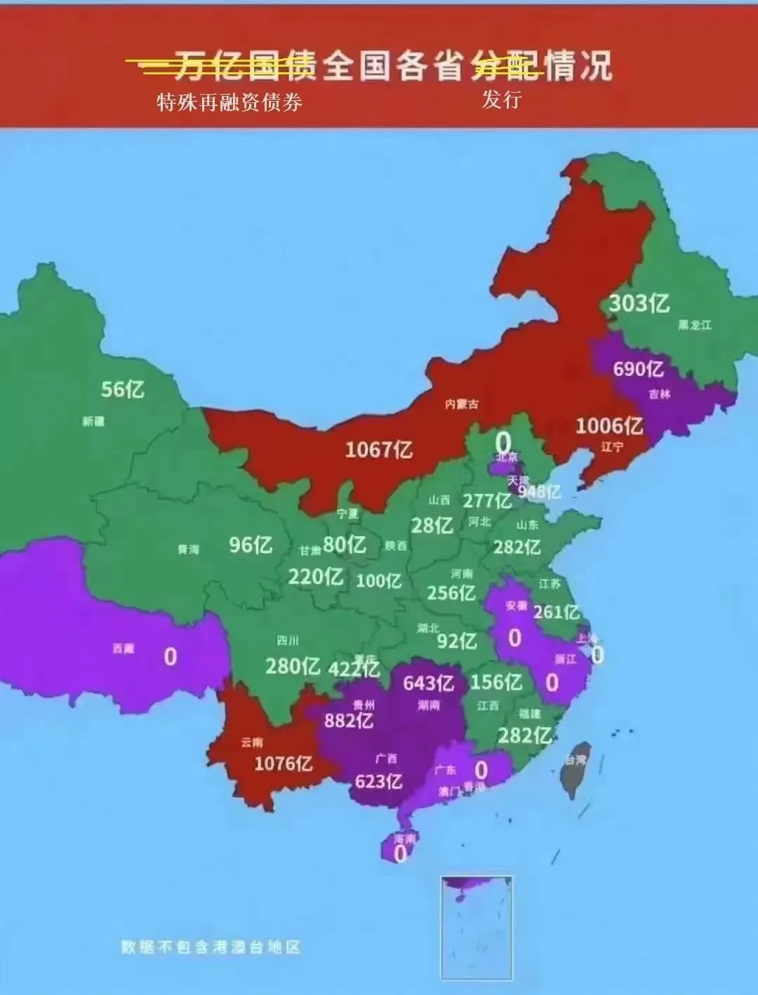 一萬億國債（特殊再融資債券），看看您所在的省市分配（發(fā)行）到多少？(圖1)