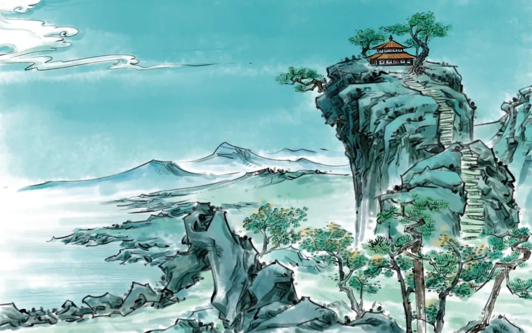 城尖徑昃旌旆愁,獨立縹緲之飛樓.jpg 杜甫《白帝城最高樓》(圖2)