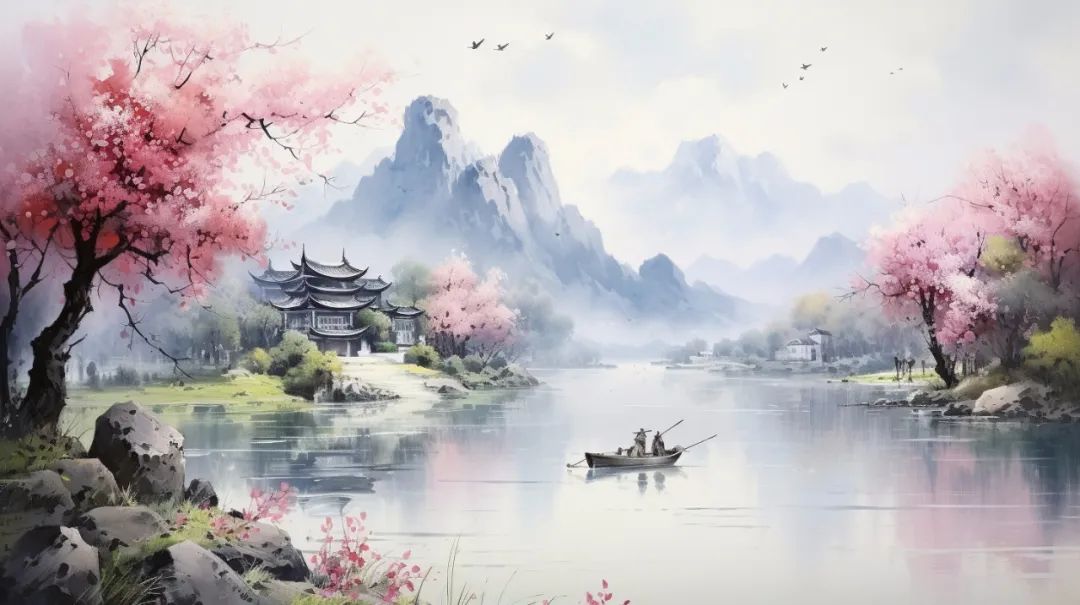 進入桃源仙境.jpg 秦觀《點絳唇 · 桃源》(圖2)