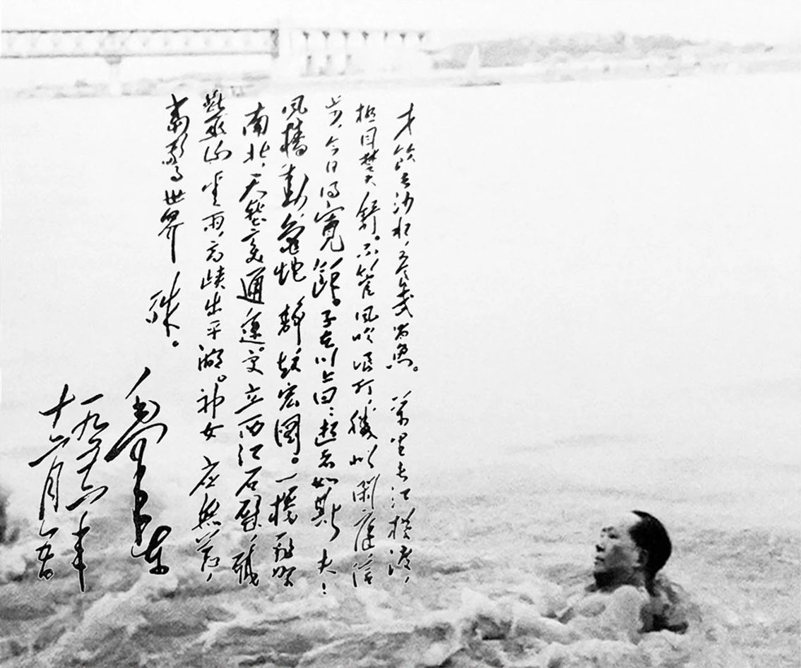 毛澤東在武漢長江中游泳1.jpg 毛主席與武昌魚的不解情緣(圖2)
