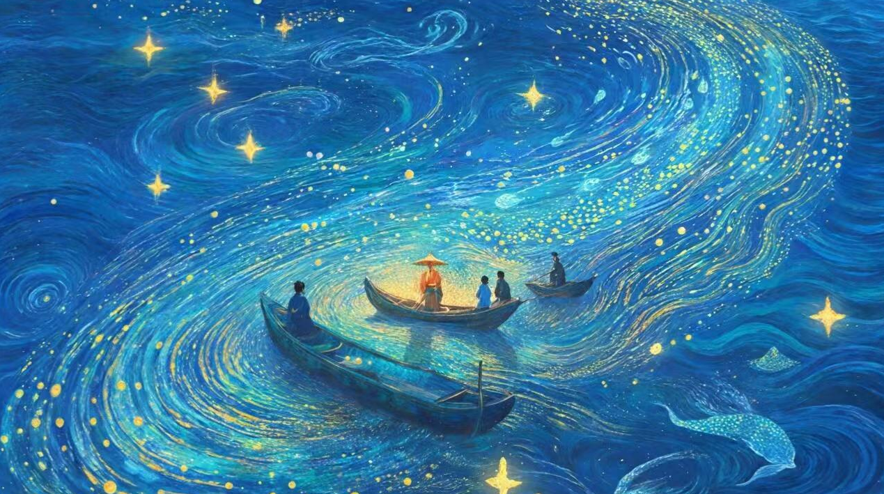 醉后忘卻了水中的星辰只是倒影.png 元·唐珙《題龍陽縣青草湖》(圖2)