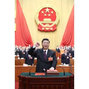 習(xí)近平全票當(dāng)選為中華人民共和國(guó)主席、中華人民共和國(guó)中央軍事委