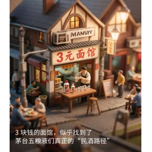 3 塊錢的面館，似乎找到了茅臺五糧液們真正的“民酒路徑”