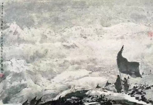 毛主席經(jīng)典詩詞入畫，大氣磅礴，美不勝收（建國初期和長征題材作品）(圖4)
