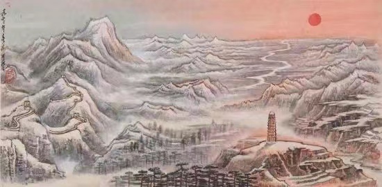 毛主席經(jīng)典詩詞入畫，大氣磅礴，美不勝收（建國初期和長征題材作品）(圖6)