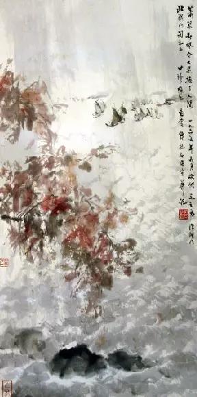 毛主席經(jīng)典詩詞入畫，大氣磅礴，美不勝收（北戴河以及韶山題材作品）(圖3)