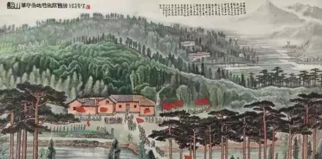 毛主席經(jīng)典詩詞入畫，大氣磅礴，美不勝收（北戴河以及韶山題材作品）(圖8)