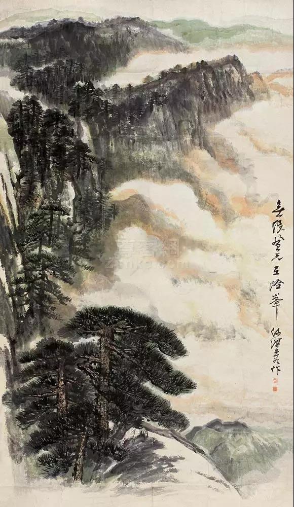 毛主席經(jīng)典詩詞入畫，大氣磅礴，美不勝收（無限風光在險峰）(圖7)