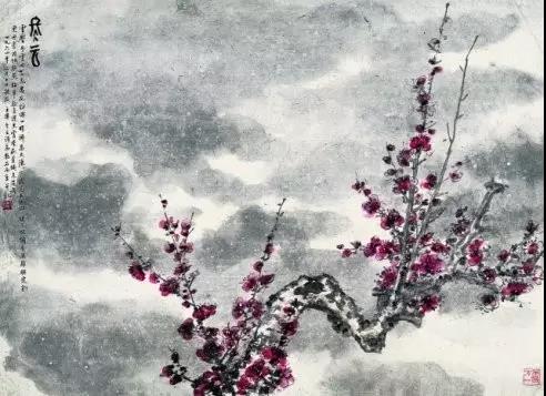 毛主席經(jīng)典詩詞入畫，大氣磅礴，美不勝收（七律·冬云,卜算子·詠梅,蝶戀花·答李淑一）(圖1)