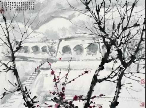 毛主席經(jīng)典詩詞入畫，大氣磅礴，美不勝收（七律·冬云,卜算子·詠梅,蝶戀花·答李淑一）(圖2)
